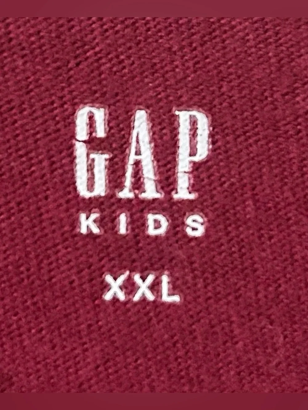 GAP Kids Burgundy and White long sleeve tee